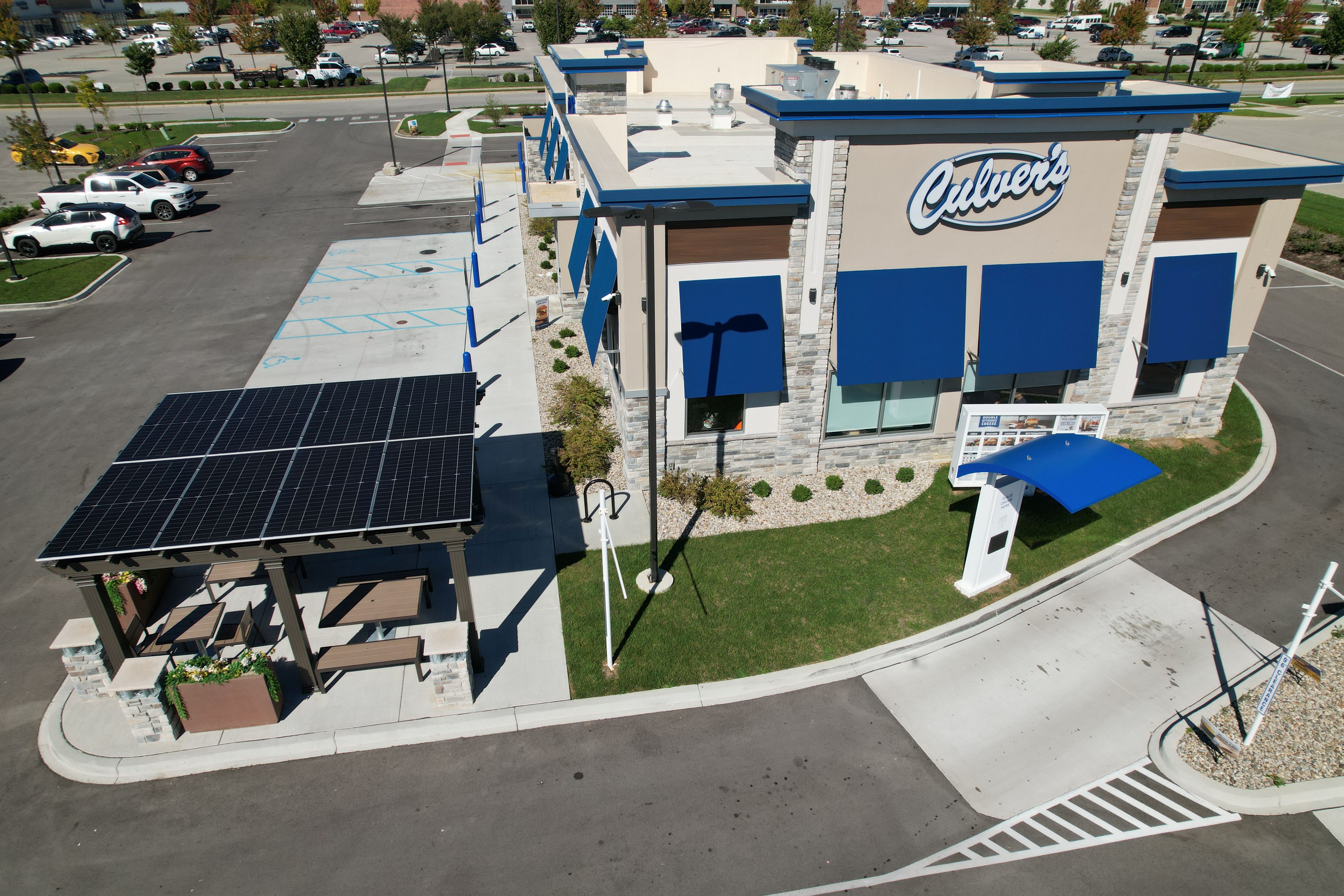 Culvers solar pergola